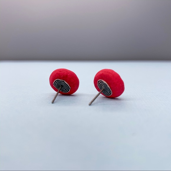 Artist Made Raspberry Tuft Studs | Titanium Posts - Picture 3 of 8